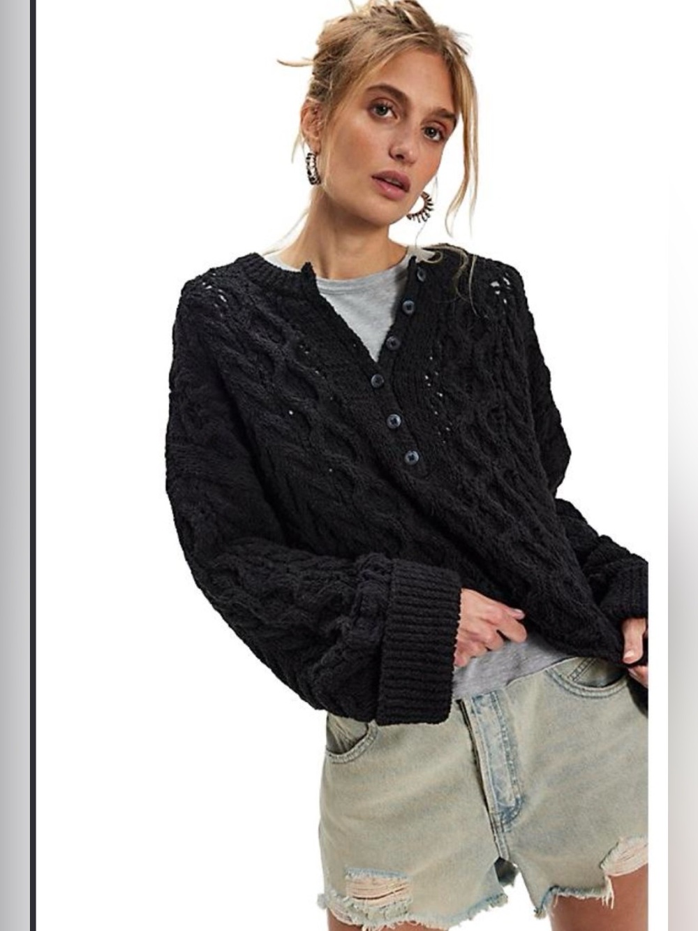 Free people Polly Cable-Knit Sweater